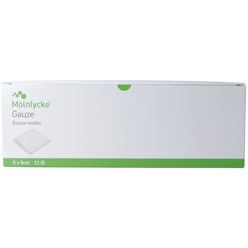 MÖLNLYCKE Gazekompr 5x5cm 12lag st 24 Btl 5 Stk