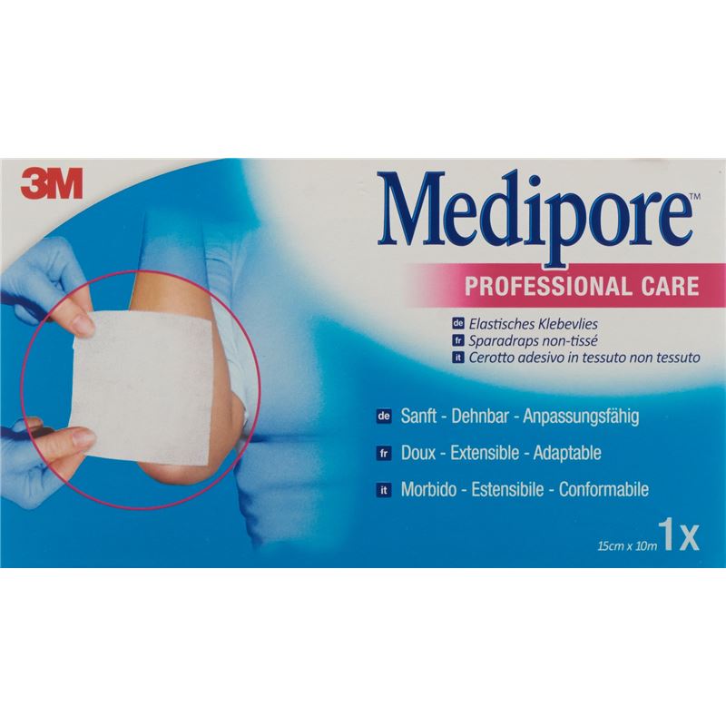 3M MEDIPORE Fixationsvlies 15cmx10m Liner Rolle