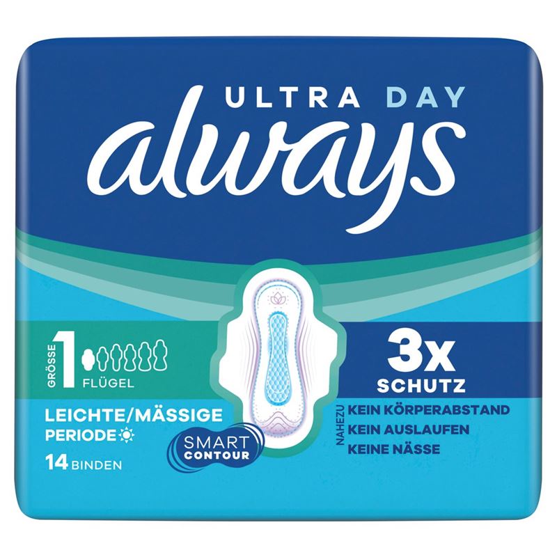 ALWAYS Ultra Binde Gr1 Normal Flügeln 14 Stk