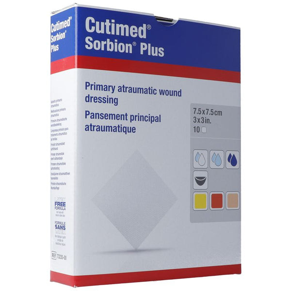 CUTIMED Sorbion Plus 7.5x7.5cm 10 Stk