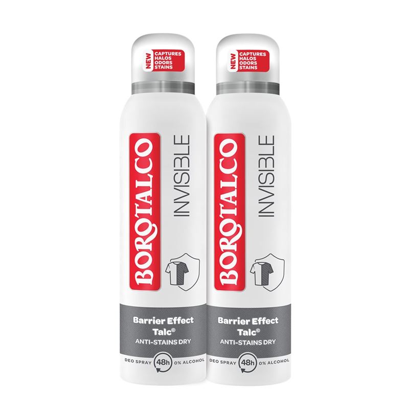 BOROTALCO Deo Invisible Spray 2 x 150 ml