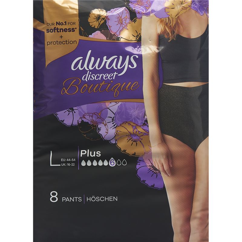 ALWAYS Discreet Boutique Inkont Pants L schw 8 Stk