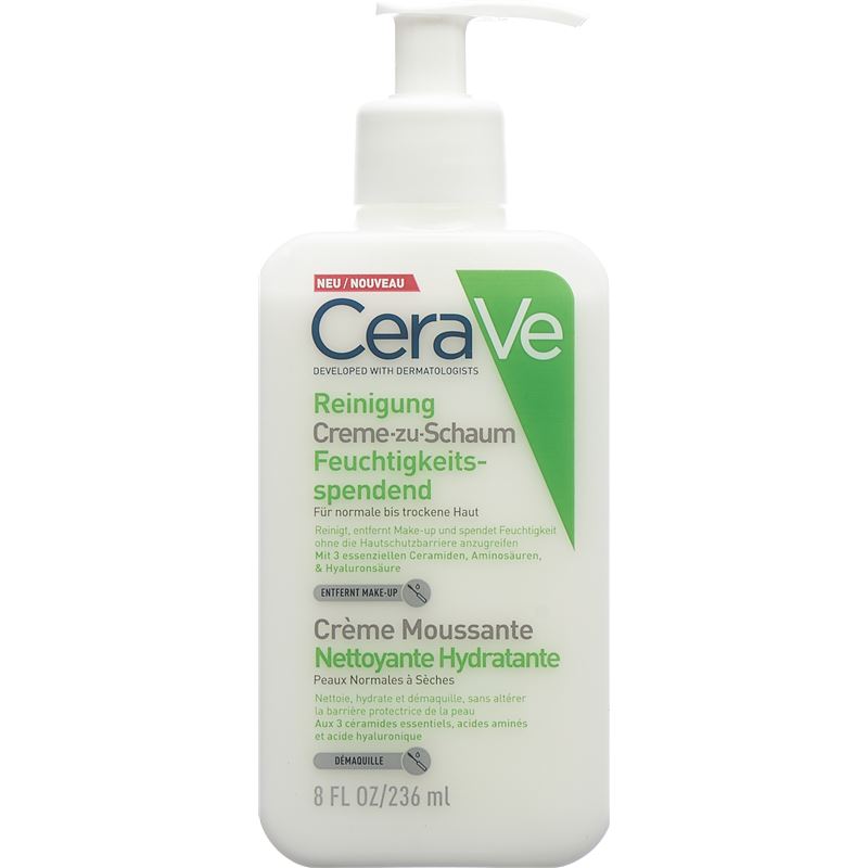 CERAVE Creme-zu-Schaum Reinigung Hydratant 236 ml