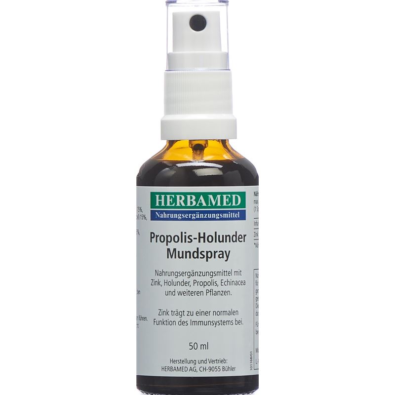 HERBAMED Propolis-Holunder Mundspray 50 ml