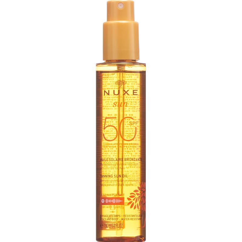 NUXE Sun Huile Bronzant Visage & Cor SPF50 150 ml