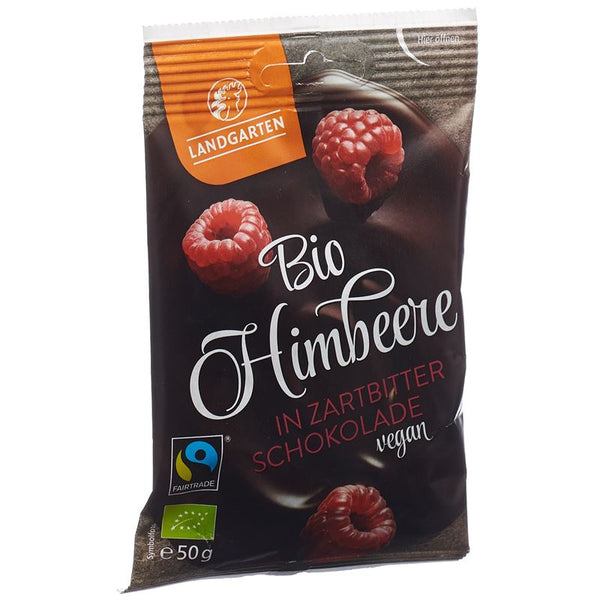 LANDGARTEN Himbeere Zartbitterscho Bio Fairtr 50 g