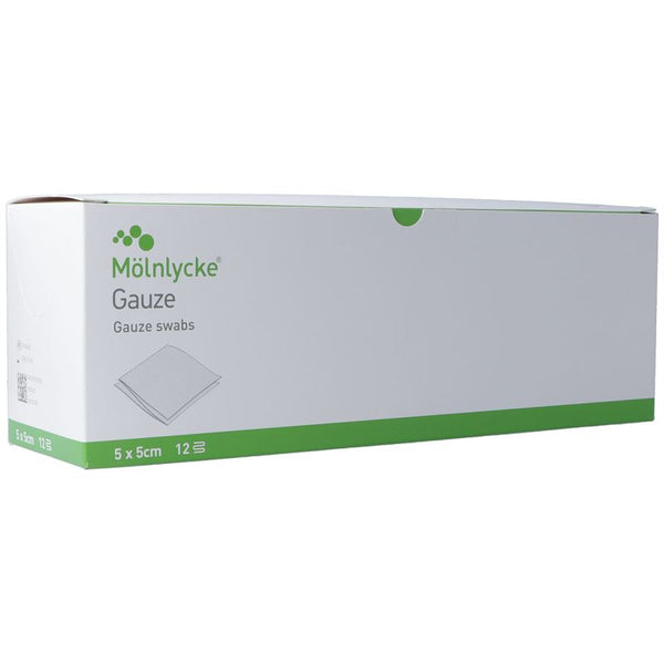 MÖLNLYCKE Gazekompr 5x5cm 12lag st 24 Btl 5 Stk