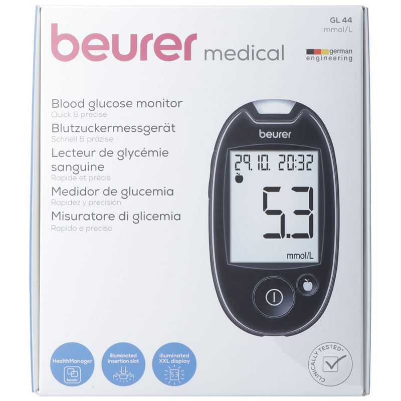 BEURER Blutzuckermessgerät Easy to use GL44 mmol/L