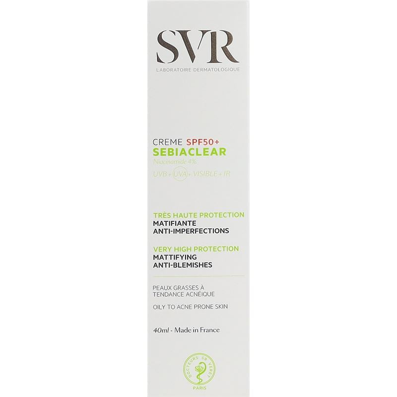 SVR SEBIACLEAR Crème SPF50+ 40 ml