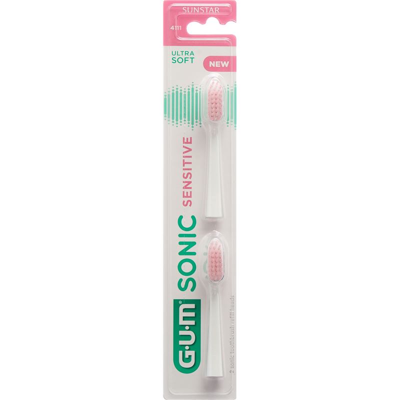 GUM Sonic Sens Ersatzköpfe weiss 2 Stk