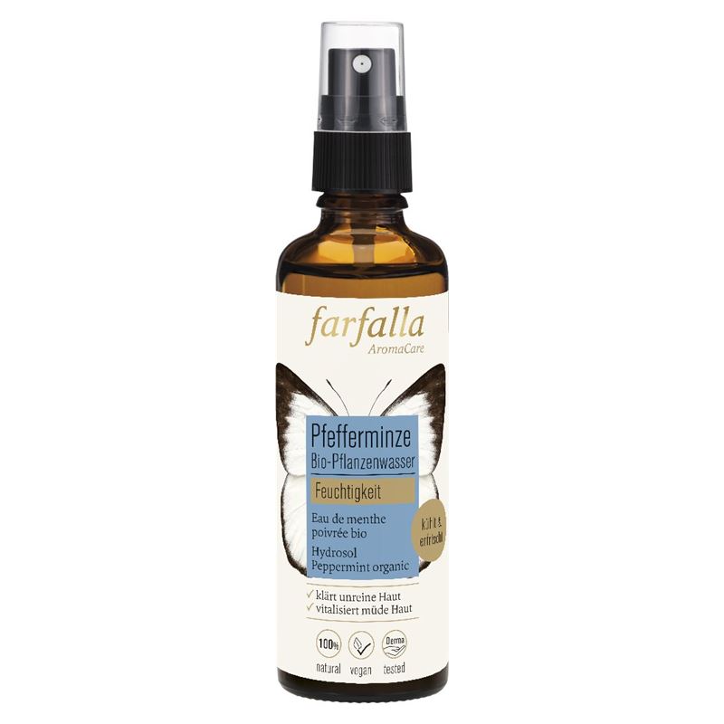 FARFALLA Bio-Pflanzenwasser Pfefferminze Spr 75 ml