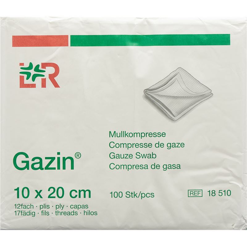 GAZIN Mullkompressen 10x20cm 12f/17f o RK 100 Stk