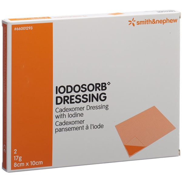 IODOSORB Dressing 17 g 8x10cm 2 Stk