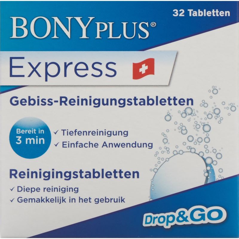 BONY PLUS EXPR Reinig-Brausetab Gebi Zahnsp 32 Stk