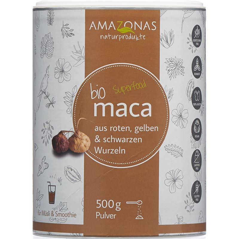 AMAZONAS maca Bio Pulver 100 % pur Ds 500 g
