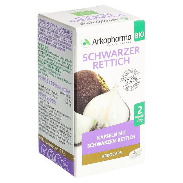 ARKOCAPS Schwarzer Rettich Kaps Bio Ds 40 Stk