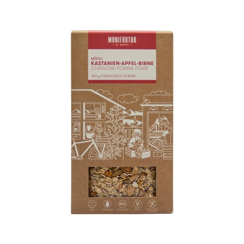 MANIFAKTUR Müesli Kastanien-Apfel-Birne Bio 350 g