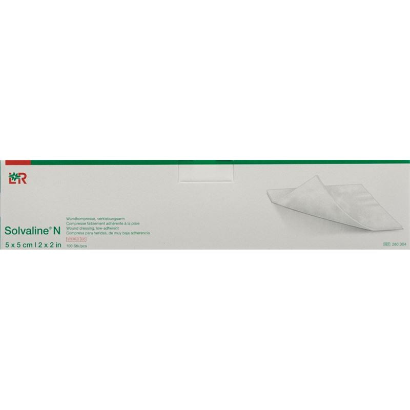 SOLVALINE N Wundkompresse 5x5cm 100 Stk