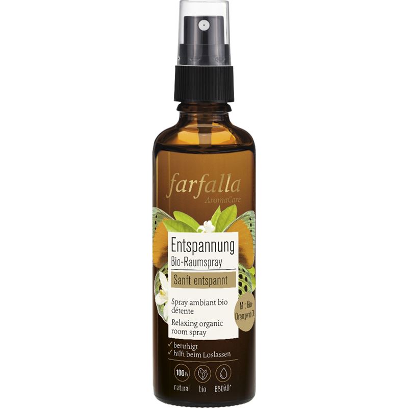 FARFALLA Bio-Raumspray sanft entsp Orangenbl 75 ml