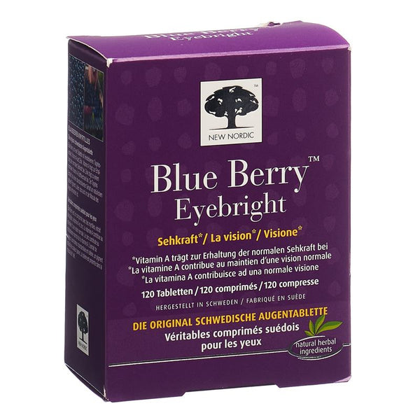 NEW NORDIC Blue Berry Eyebright Tabl 120 Stk