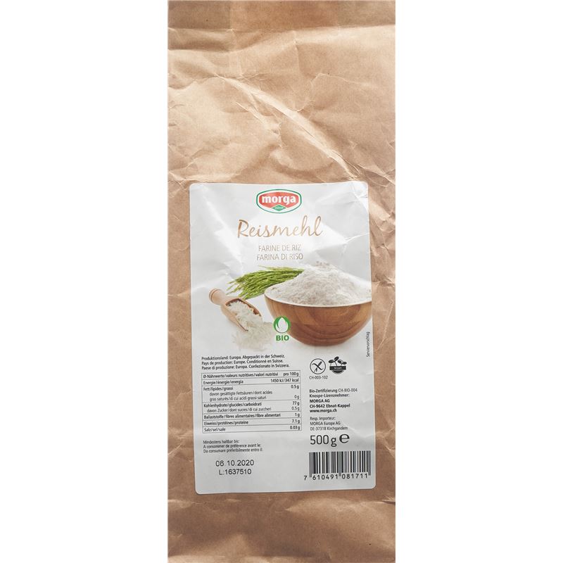 MORGA Reismehl gf Bio Knospe Btl 500 g
