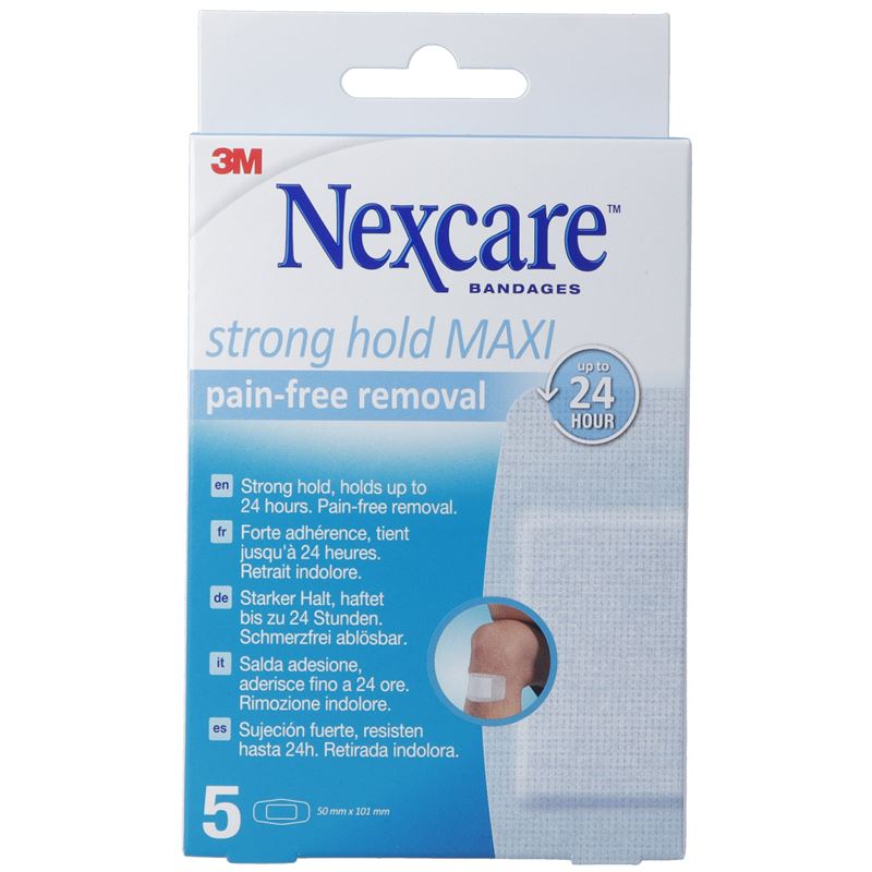 3M NEXCARE Strong Hold Maxi 50x100mm 5 Stk