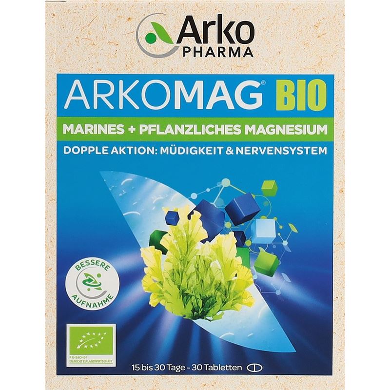 ARKOMAG Doppel Magnesium Tabl Bio 30 Stk