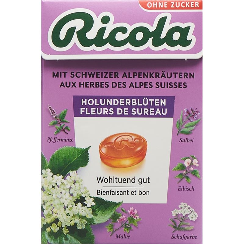 RICOLA Bonbons Holunderblüten oZ mS Box 50 g
