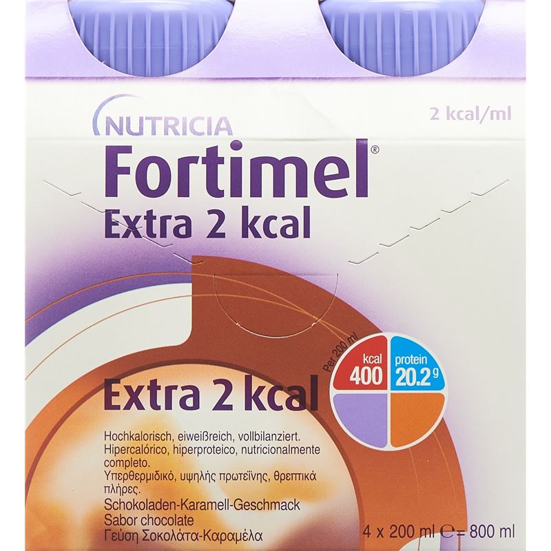 FORTIMEL Protein 2kcal Schoko Karam 4 Fl 200 ml