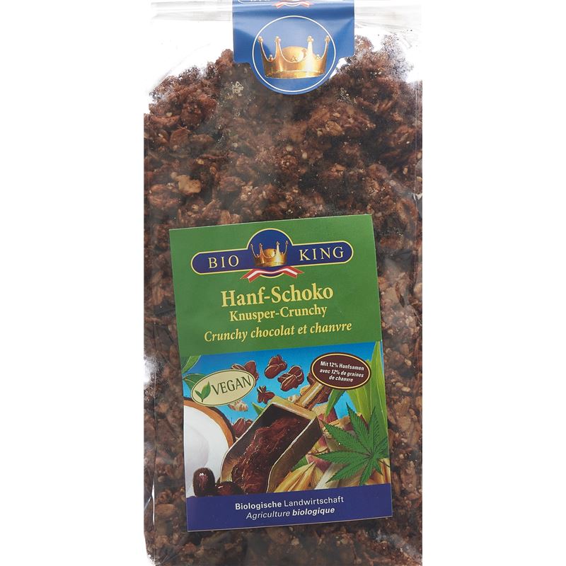 BIOKING Knusper Crunchy Hanf Schoko Bio 375 g