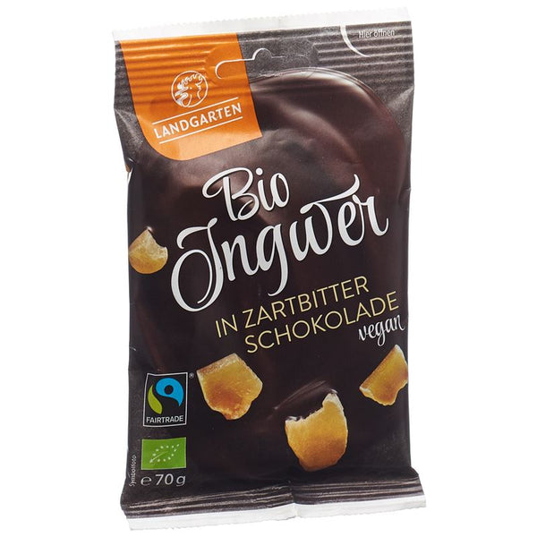 LANDGARTEN Ingwer Zartbitterschoko Bio Fairtr 70 g