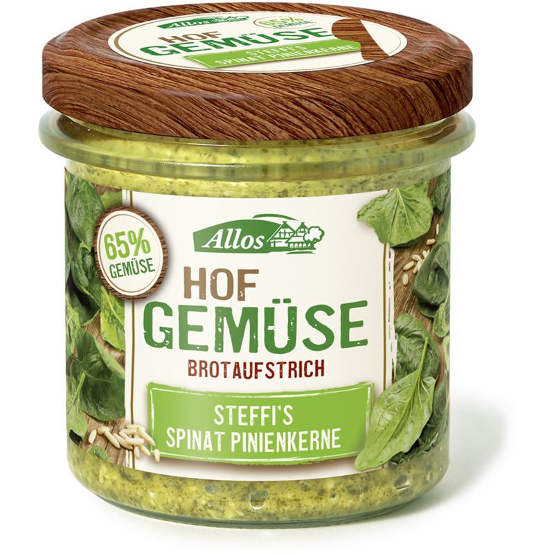 ALLOS Brotaufstrich Spinat-Pinienkerne Bio 135 g