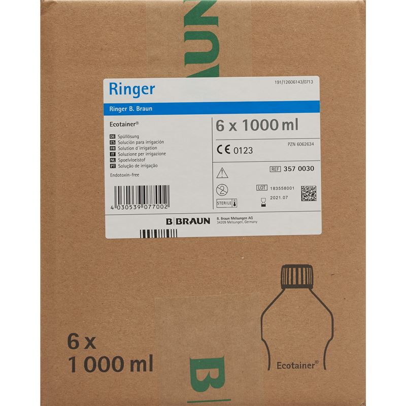 RINGER B. Braun Spül Lös 1000ml Ecotainer 6 Stk