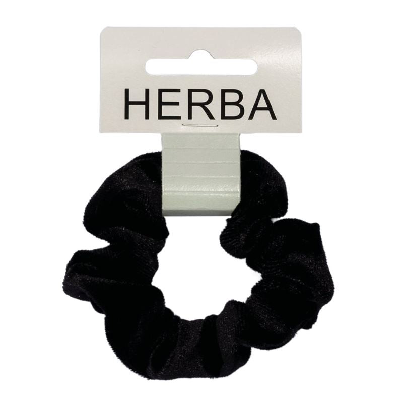 HERBA Scunci 9cm Samt schwarz