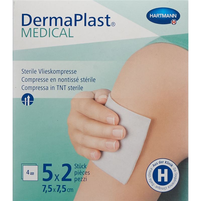 DERMAPLAST Medical Vlieskompresse 5 Stk