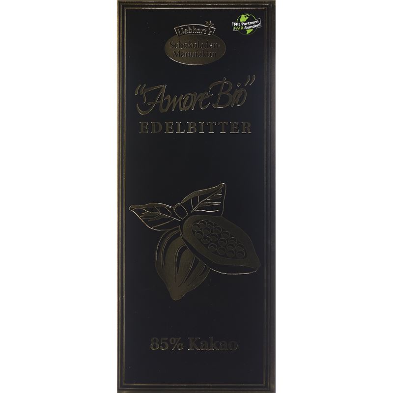 LIEBHART Schoko Edelbitt Kakao 85% Bio 100 g