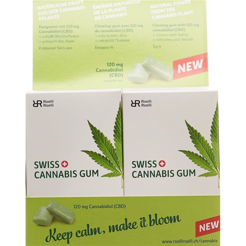 SWISS CANNABIS Gum 120 mg CBD Mint 16 x 24 Stk