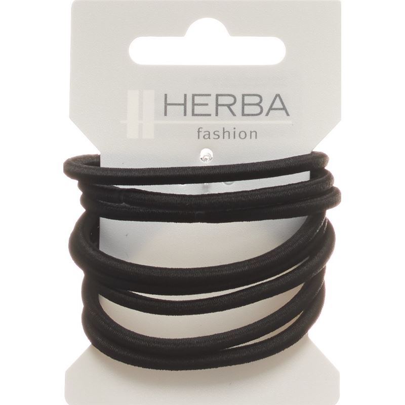 HERBA Haarbinder 5cm schwarz 8 Stk