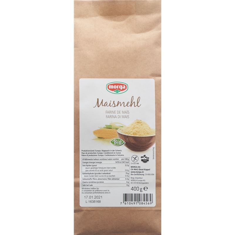 MORGA Maismehl glutenfrei Bio Btl 400 g
