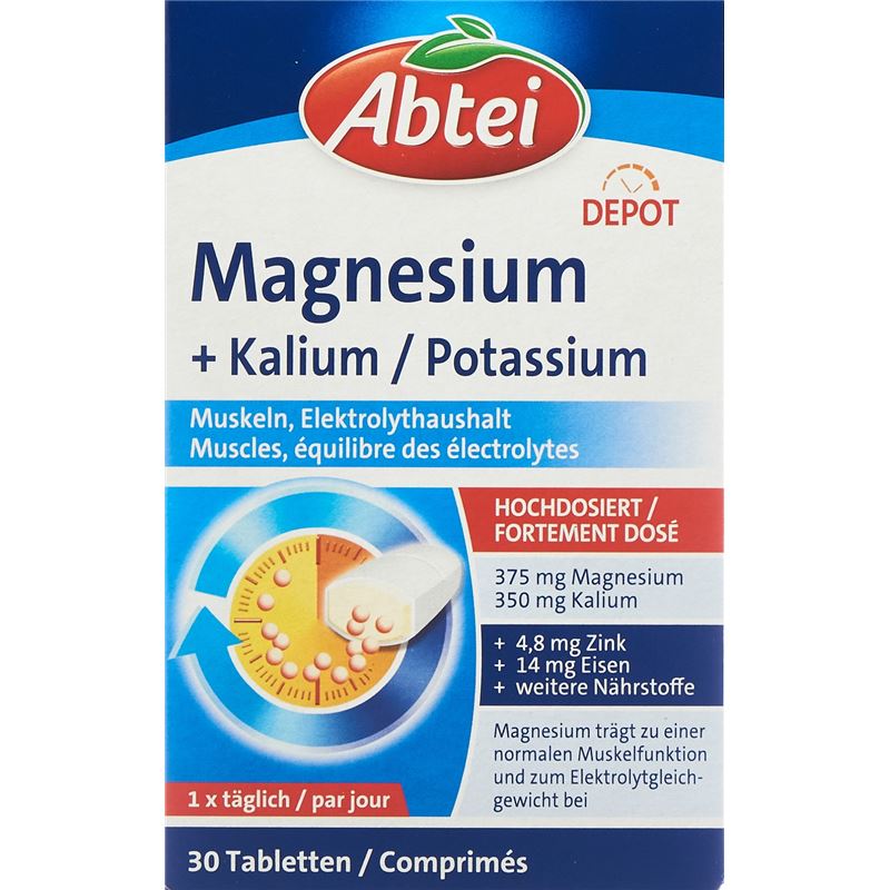 ABTEI Magnesium + Kalium Depot Tabl (neu) 30 Stk