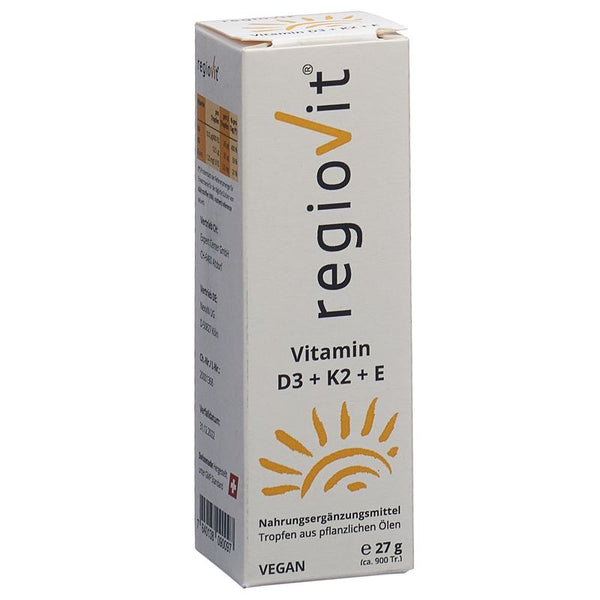 REGIOVIT Vitamin D3 + K2 + E Tropfen 27 g