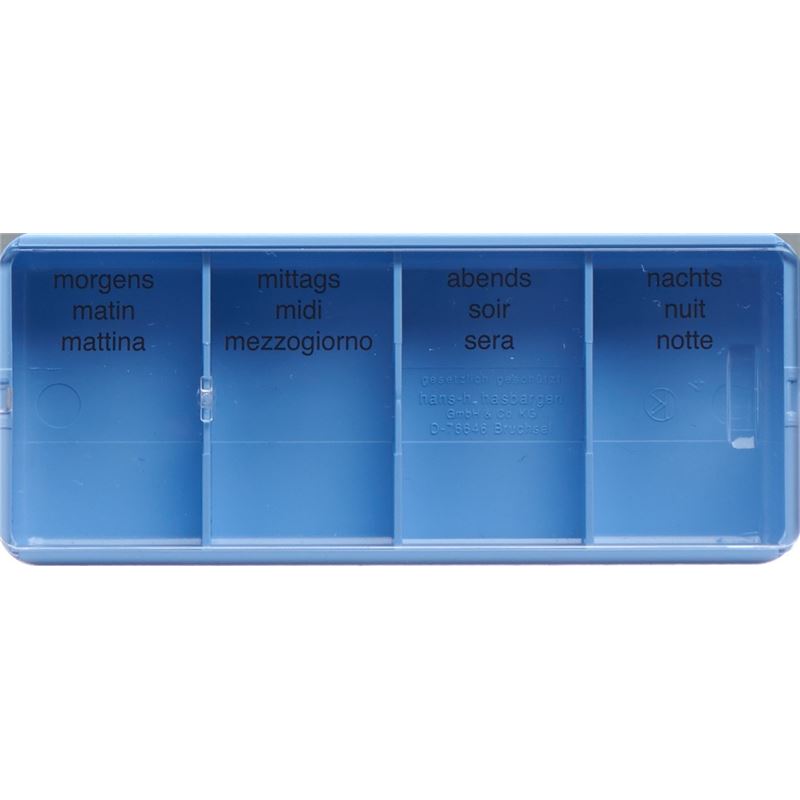 SUPAIR Tablettendose gross 1 Tag 4F D/F/I blau