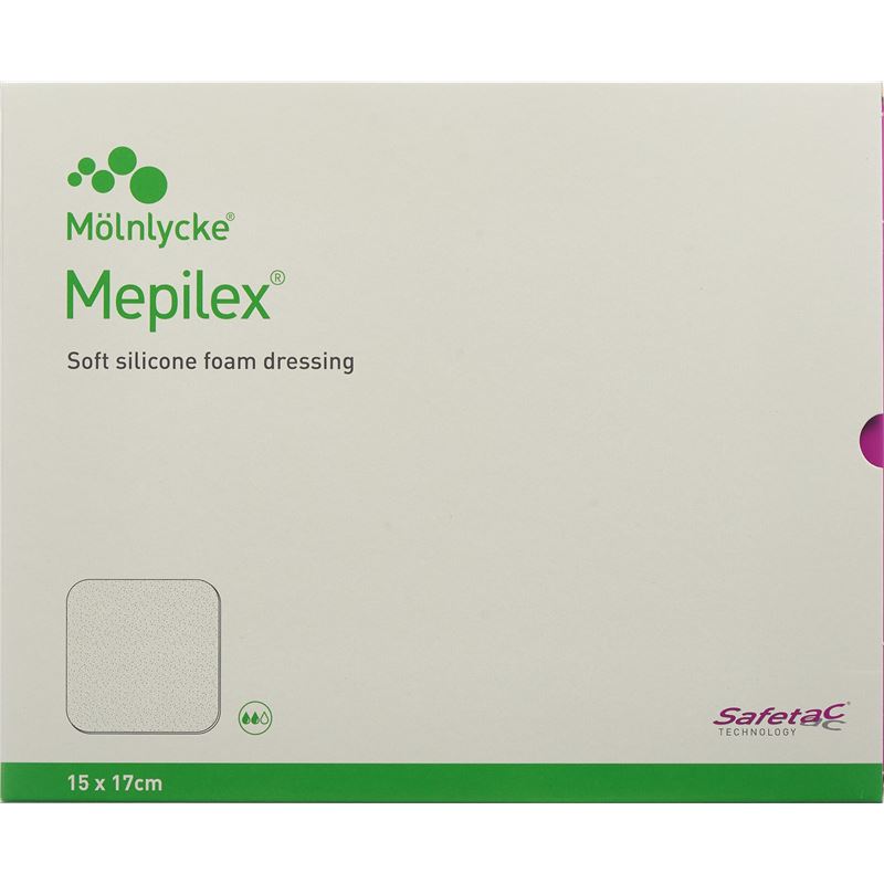 MEPILEX Schaumverband Safetac 15x17cm Si neu 5 Stk