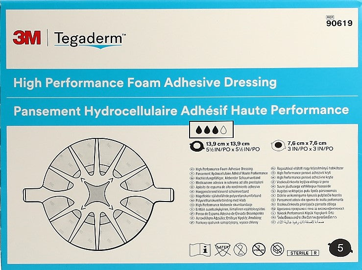 3M TEGADERM FOAM HP Schaumkomp 7.6x7.6cm adh 5 Stk