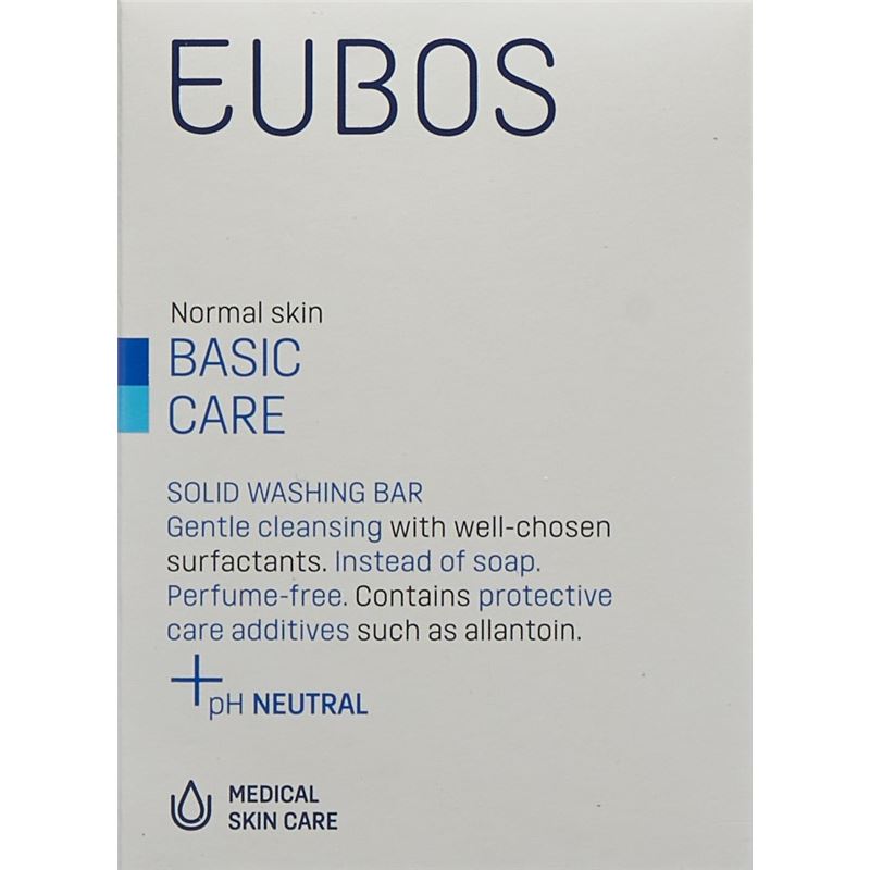 EUBOS Seife fest unparfümiert blau (neu) 125 g
