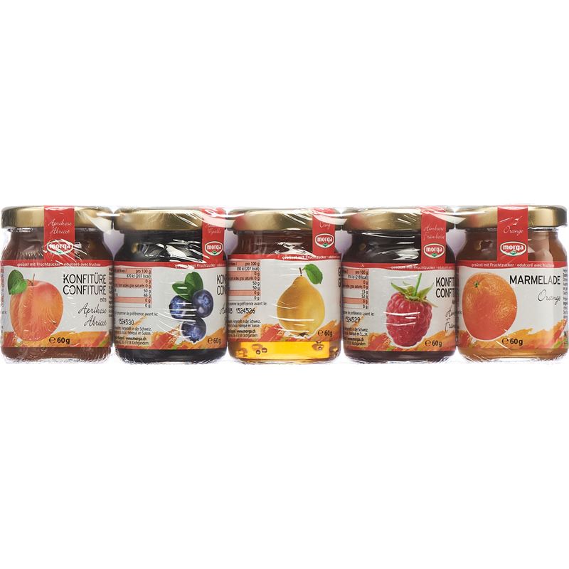 MORGA Midget Konfitüre Fruchtzuck ass 5 x 60 g