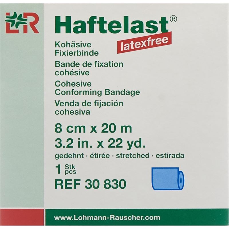HAFTELAST latexf koh Fixierbinde 8cmx20m bl