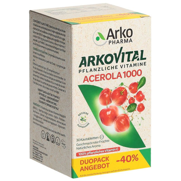ARKOVITAL Acerola Arko Tabl 1000 mg Duo 2 x 30 Stk
