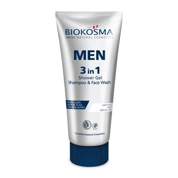 BIOKOSMA MEN 3 in 1 Shower&Shamp&Face 200 ml