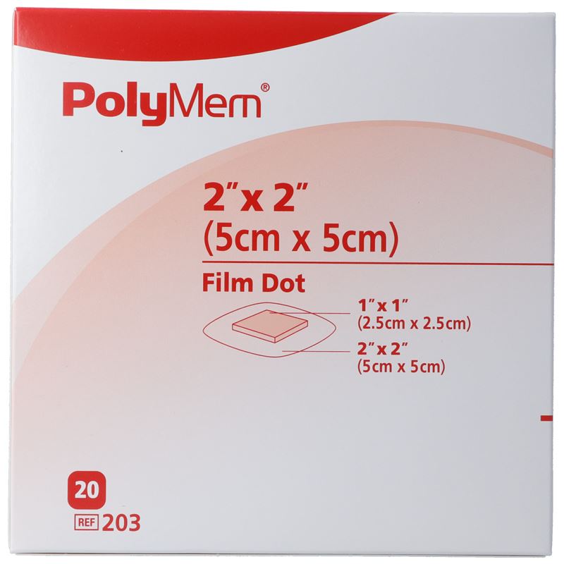 POLYMEM Adhesive Film Dressing 5x5cm 20 Stk